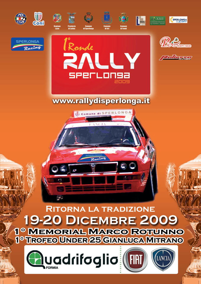 Manifesto ufficiale del rally ronde di Sperlonga